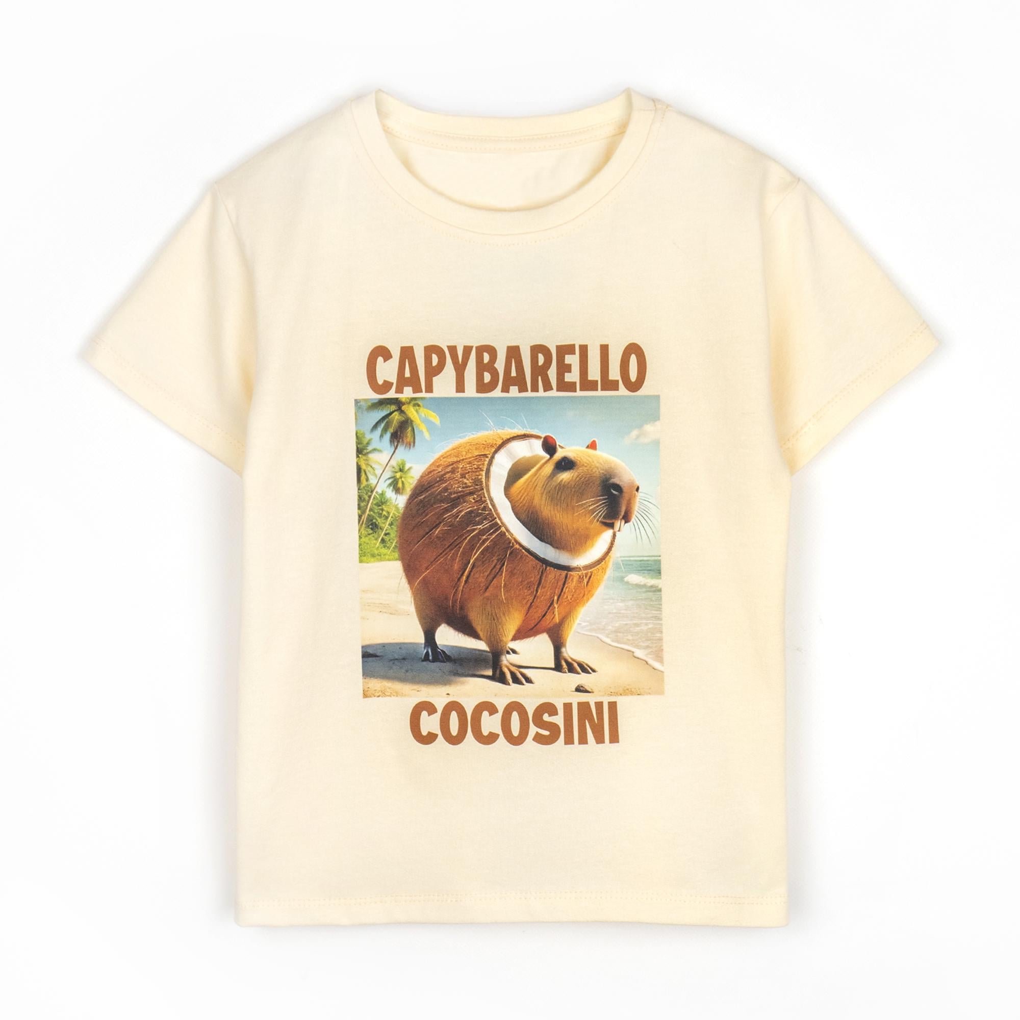 Футболка для детей Dexter's с принтом Capybarello Cocosini 152513 128 см Бежевый (706271359)