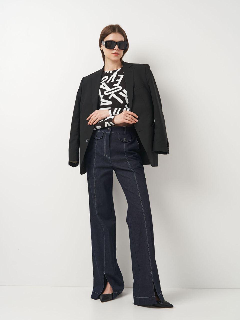 Футболка Forstime 799x10 длинный рукав женская M/L Черный (191969-1) - фото 2 Футболка Forstime 799x10 длинный рукав женская M/L Черный (191969-1) - фото 2