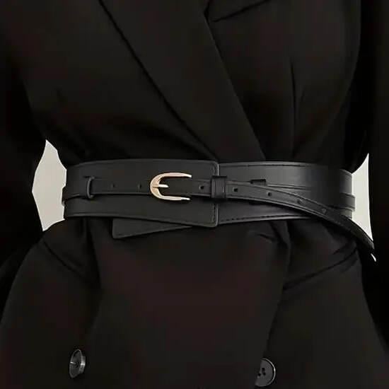 Пояс-корсет женский широкий из экокожи 2в1 OS (VLD304)