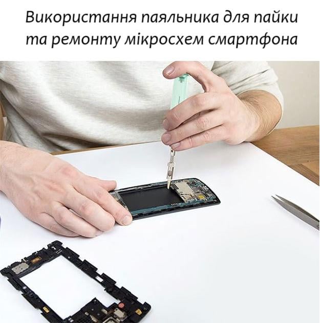 Паяльник газовый бутановый съемное жало с тремя насадками (R9464) - фото 2