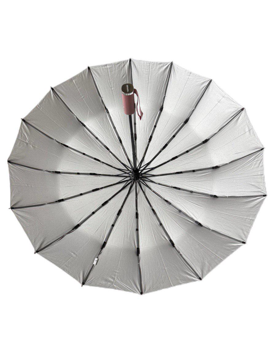 Парасолька-автомат Toprain Umbrella однотонна 16 спиць зі сріблом під куполом Пудровий (4016/11) - фото 2 Парасолька-автомат Toprain Umbrella однотонна 16 спиць зі сріблом під куполом Пудровий (4016/11) - фото 2