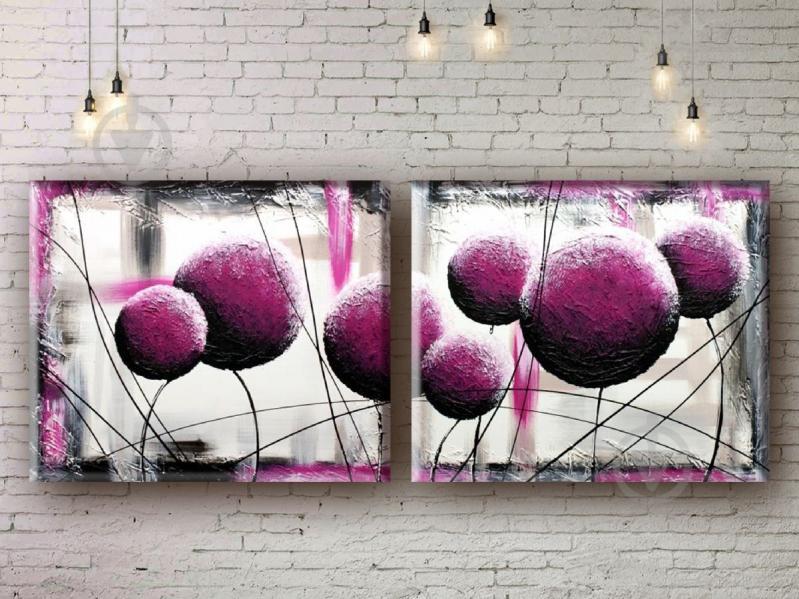 Модульная картина акрилом цветы ArtStar MHM17_2_039 размер 50 х 140 см