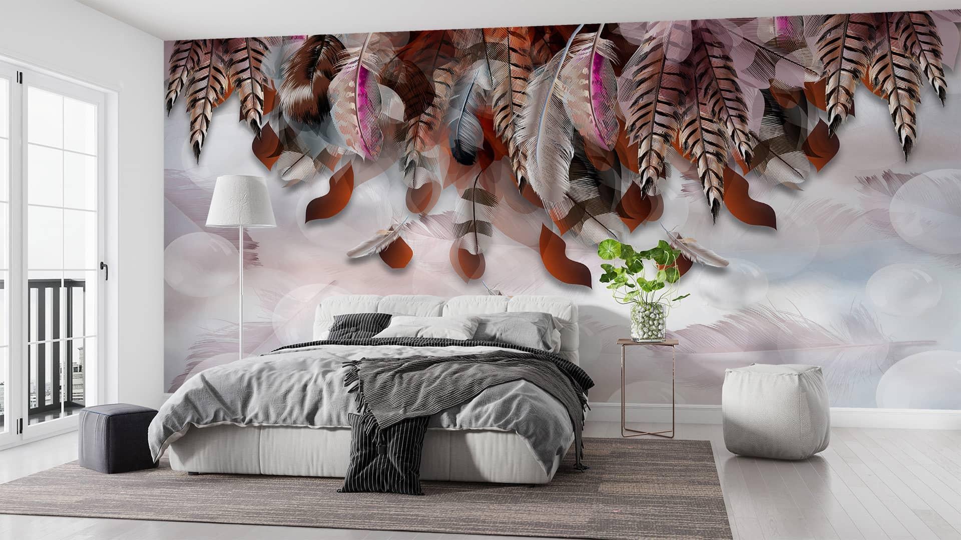 Фотообои флизелиновые Styleo Print-walls Перья мыслей 0593 300х250 см (Pw-0593/2)