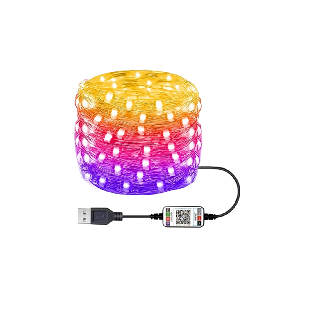 Гирлянда для танцев Meiq-it Led LED RGB умная музыкальная на 100 ламп от USB 10 м (c2db23bc)