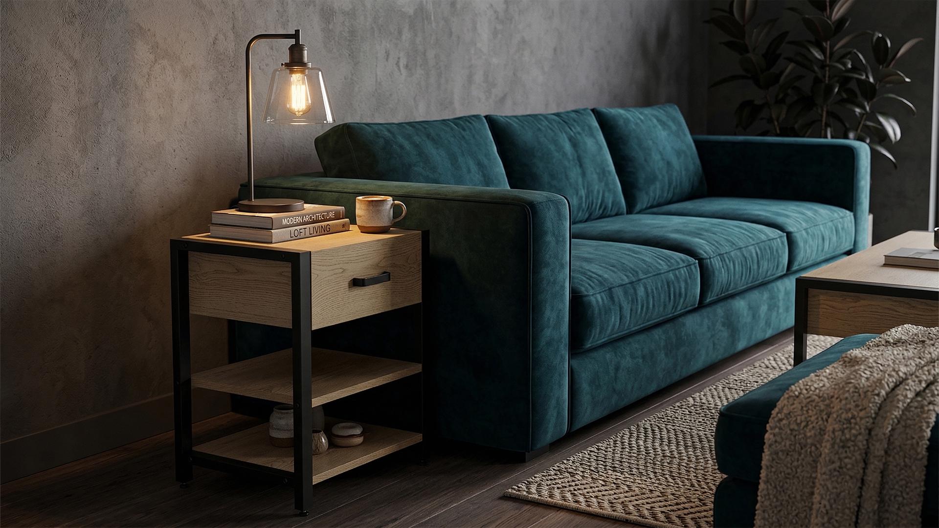 Тумба универсальная Ferrum-decor Вивьен ДСП 16 мм 1/2 50x41x40 Черный/Дуб Кремона Торро (FRD-107778)