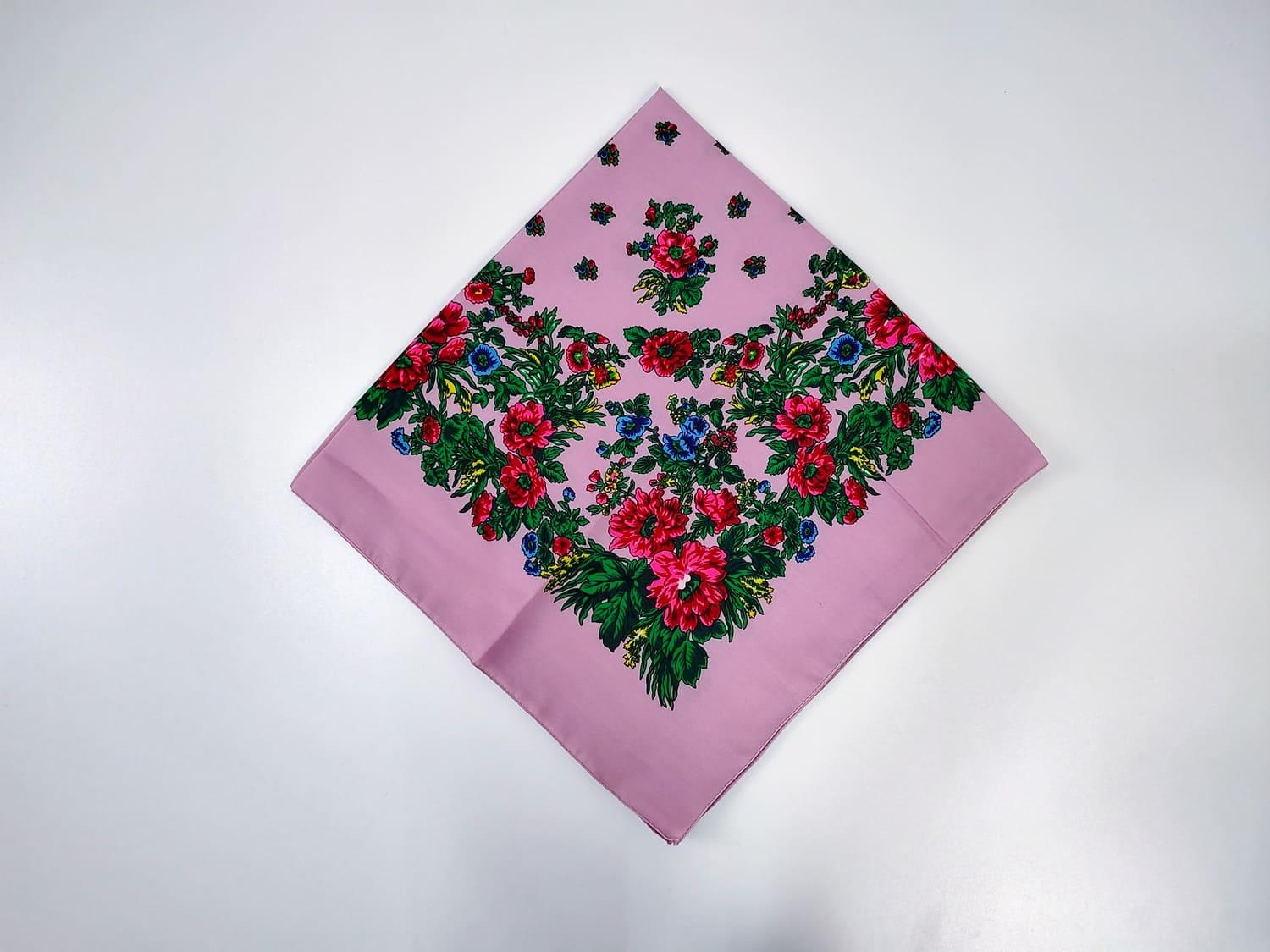 Платок Розовый цветок 80x80 см Лиловый (29816107) Платок Розовый цветок 80x80 см Лиловый (29816107)
