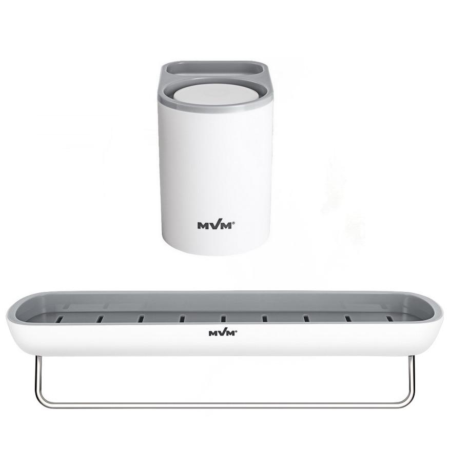 Набір аксесуарів для ванної MVM №7 MVM-MH-07 white/gray Сірий (211733)