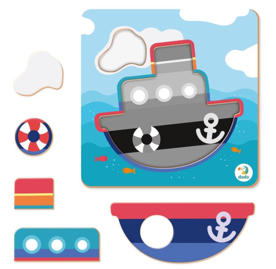 Пазл-сортер кораблик DoDo 300350 рамка вкладыш (4591)