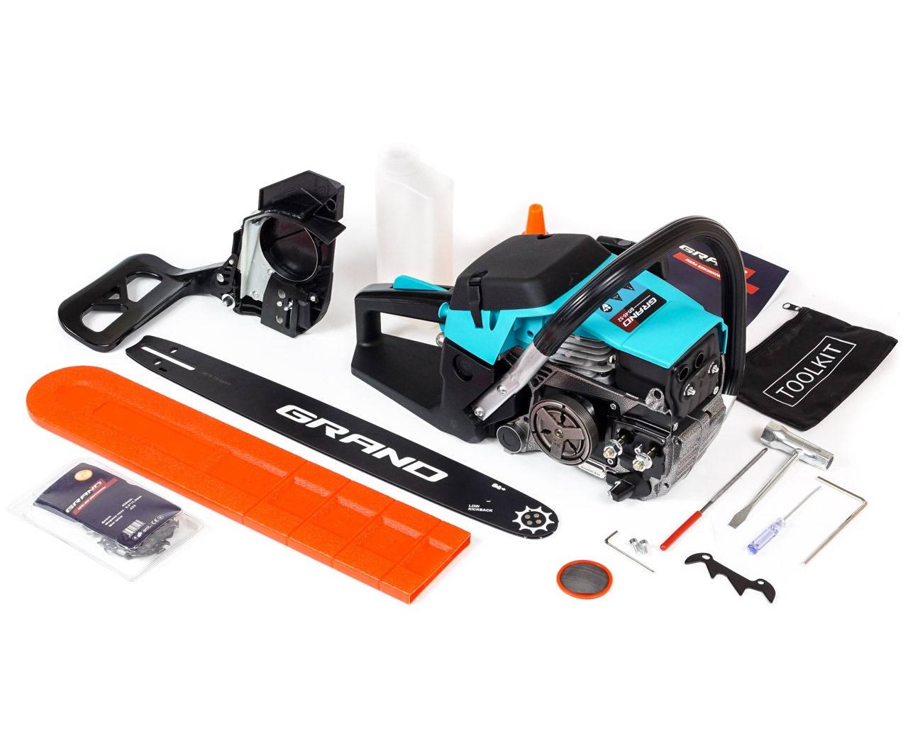 Пила бензиновая Grand БП-52 1 шина/1 цепь - фото 2 Пила бензиновая Grand БП-52 1 шина/1 цепь - фото 2