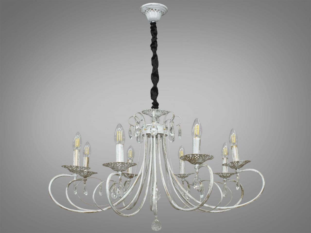 Люстра классическая с резным декором 8041/8WH (2437593289)