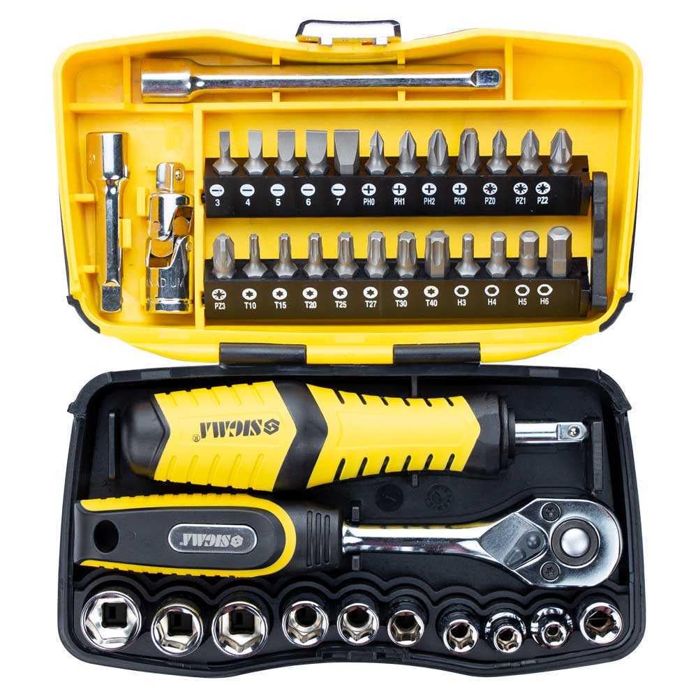 Набір насадок торцевих і біт Sigma CrV 1/4" 39 шт. (6003571) - фото 3