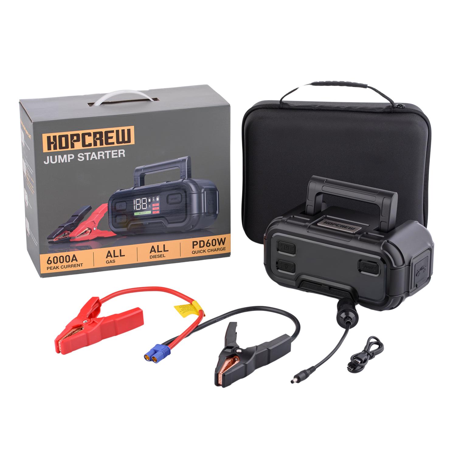 Пусковий пристрій Jump Starter HOPCREW для авто H6 6000A 118,40Wh/32000mAh (21529929)