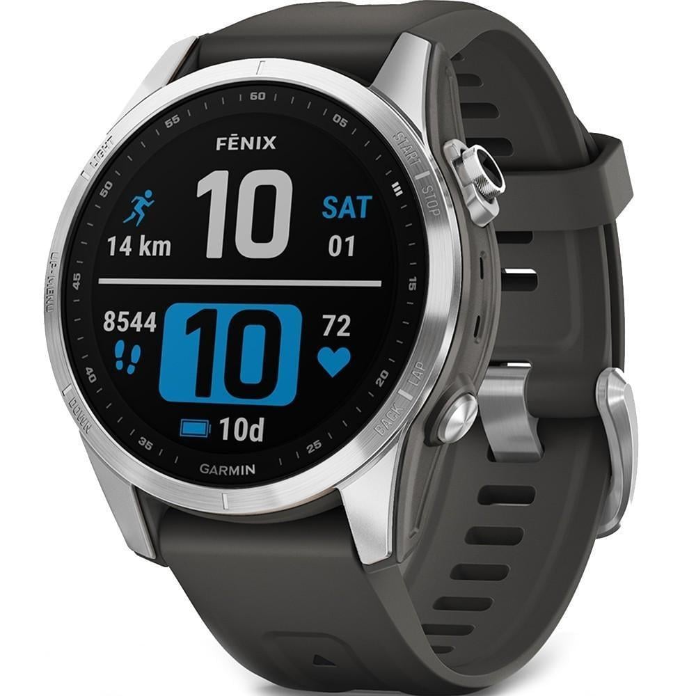 Смарт-часы Garmin fеnix 7S Silver with Graphite band (010-02539-01)