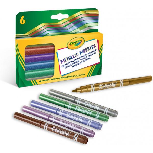 Набор фломастеров Crayola Metallic 6 шт. (58-8828) - фото 2