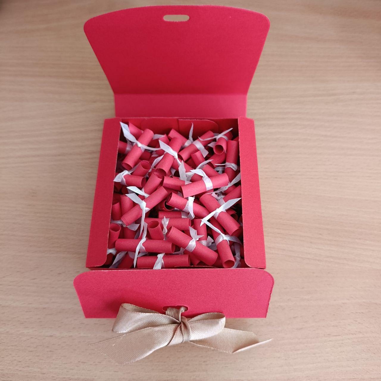 Подарочная коробка с 101 причиной почему я тебя люблю для девушки/на день рождения/день влюбленных/8 марта праздник (ar296)