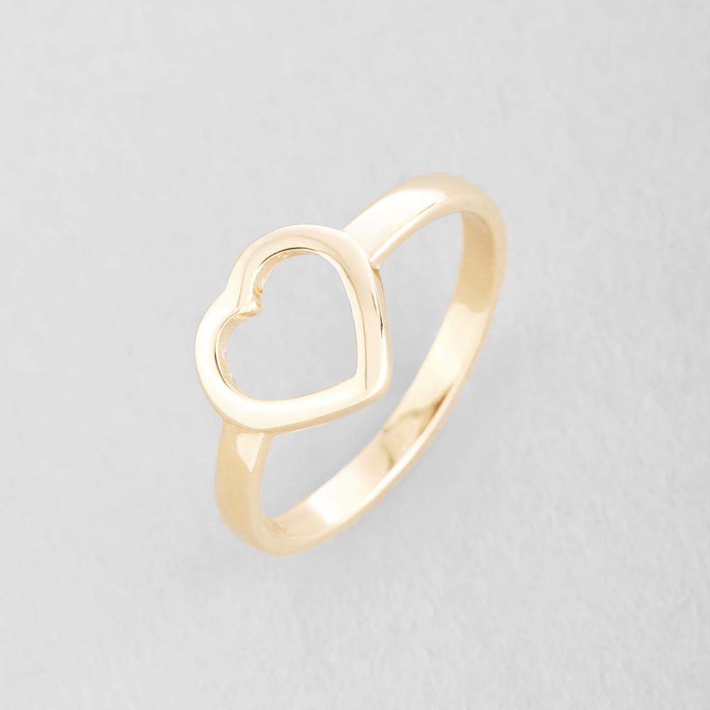 Кольцо золотое Minimal Любовь р. 16 (1312108-ж-16)
