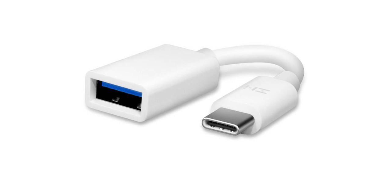 Кабель ZMI Type-C-OTG USB 3.0 11 см Белый (AL271)