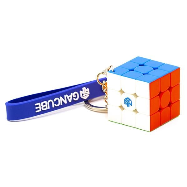 Головоломка кубик-брелок Gan Keychain 3 см stickerless 3x3 (134206) - фото 2