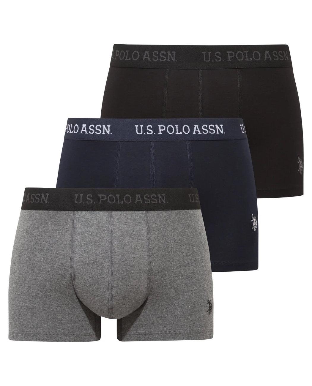 Набор трусов-боксеров мужских US Polo ASSN 80650 3 шт. XL Разноцветный (8680557463965)
