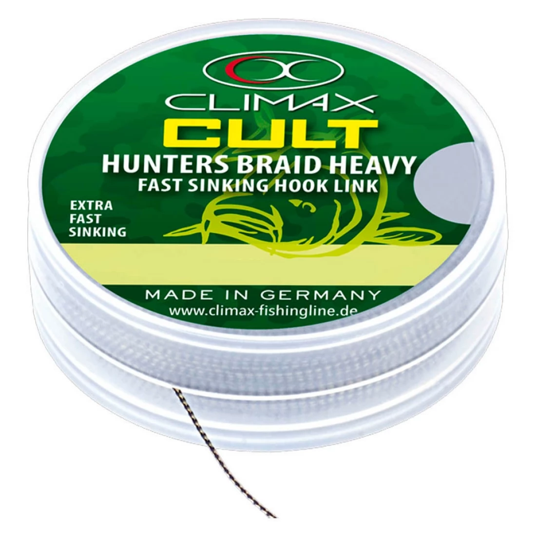 Повідцевий матеріал CLIMAX CULT Heavy Hunter's Braid 30lb без оболонки швидкотонучий 20 м Зелений (3KB5191)