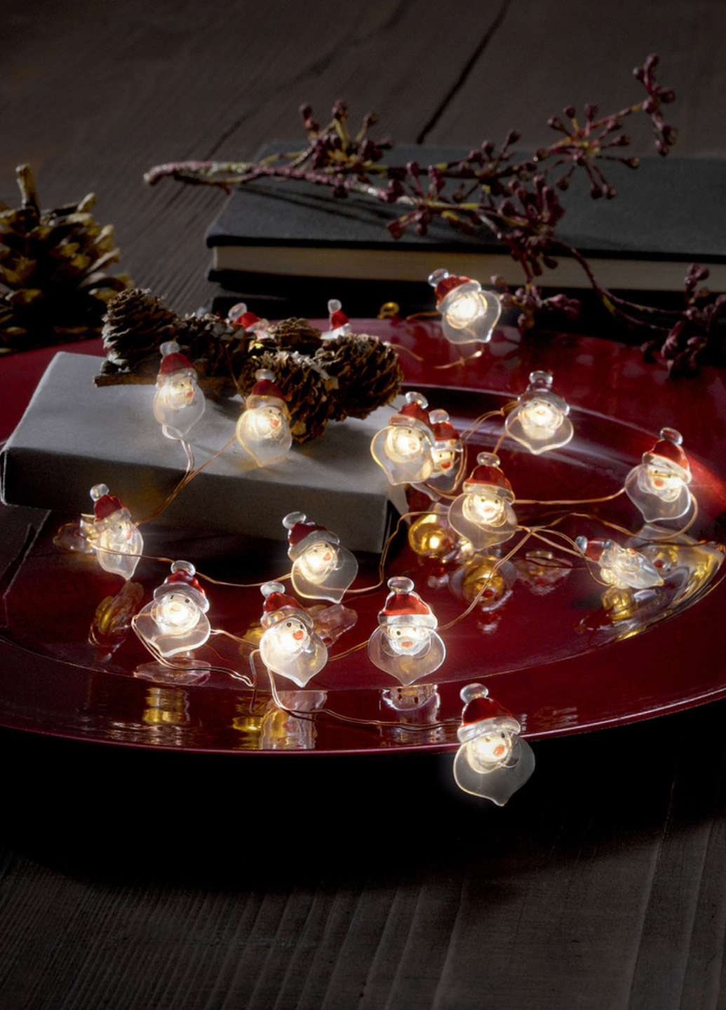 Гирлянда медная Livarno Home Санта 20 led Теплый свет (7938)