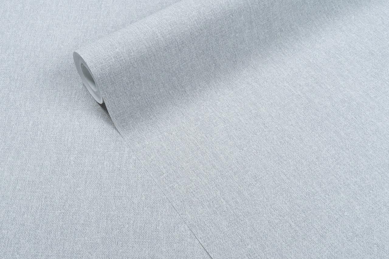 Обои флизелиновые Vinil LS Джут СШТ 5-1555 винил горячего тиснения 1,06х10,05 м Серо-голубой