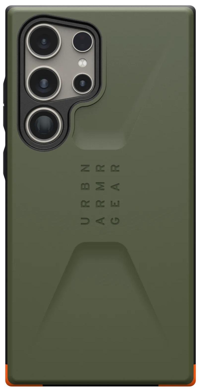 Чехол милитари оригинальный UAG Civilian (214439117272) для Samsung Galaxy S24 Ultra (6.8") Olive