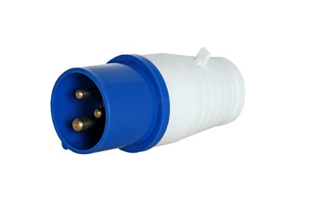 Силова вилка E.NEXT e.plug.pro.3.32 2P+PE 32А 230 В переносна IP44 Синій (p011002)