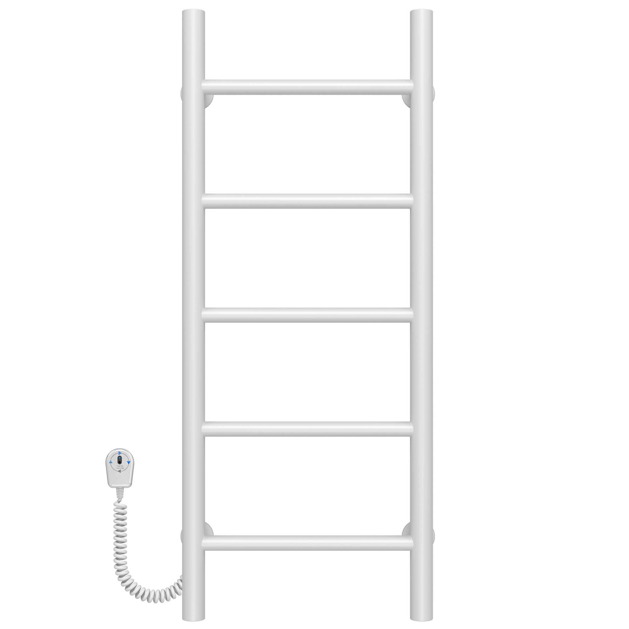 Полотенцесушитель электрический Deffi Орион П5 EF16 левое подключение нержавеющая сталь 400х800 мм Белый (C.OR.80.40.5.EWL5)