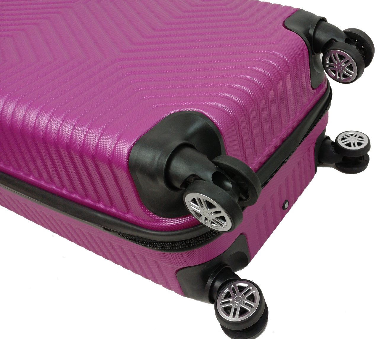 Валіза на колесах маленька GD Polo з АБС-пластику 45 л Темно-рожевий - фото 7