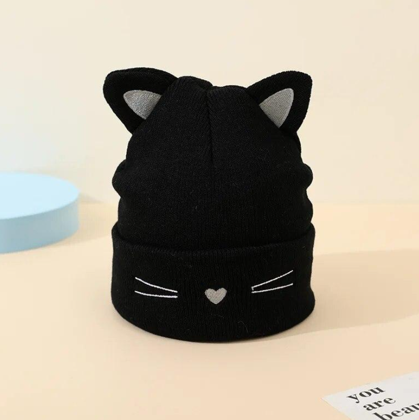 Шапка тепла жіноча з вушками Котика Чорний (ШЧВ5) - фото 4 Шапка тепла жіноча з вушками Котика Чорний (ШЧВ5) - фото 4