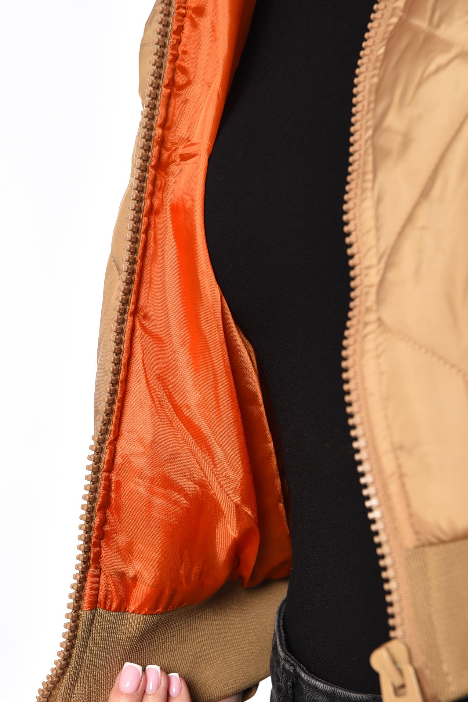 Куртка женская демисезонная M Светло-коричневый (178959) - фото 4 Куртка женская демисезонная M Светло-коричневый (178959) - фото 4