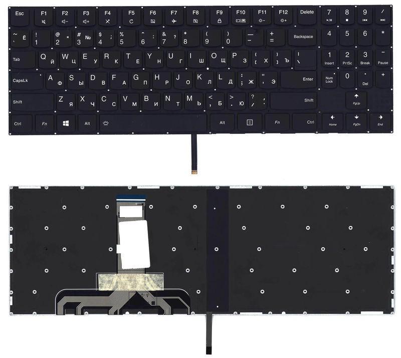 Клавиатура для ноутбука Lenovo Legion Y520/Y520-15IKB Black с подсветкой Light White