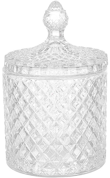 Банка скляна Crystal Glass зі скляною кришкою для зберігання продуктів 550 мл