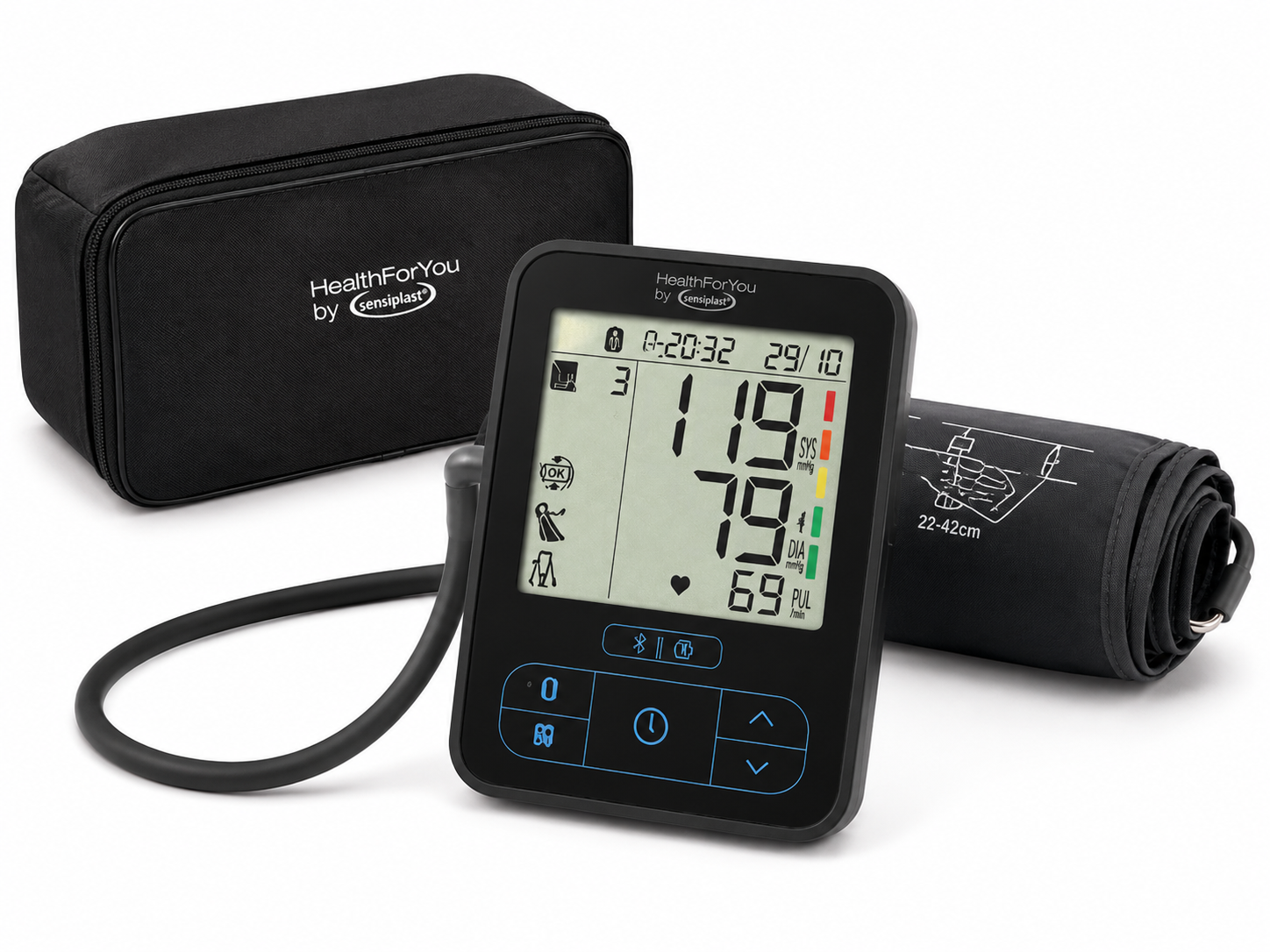 Тонометр автоматичний HealthForYou by Sensiplast Bluetooth Upper Arm Blood Pressure Monitor (300577)