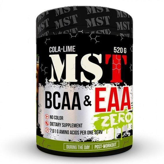 Аминокислота BCAA для спорта MST Nutrition BCAA & EAA Zero Cola Lime 520 г/40 servings (000002110) Аминокислота BCAA для спорта MST Nutrition BCAA & EAA Zero Cola Lime 520 г/40 servings (000002110)