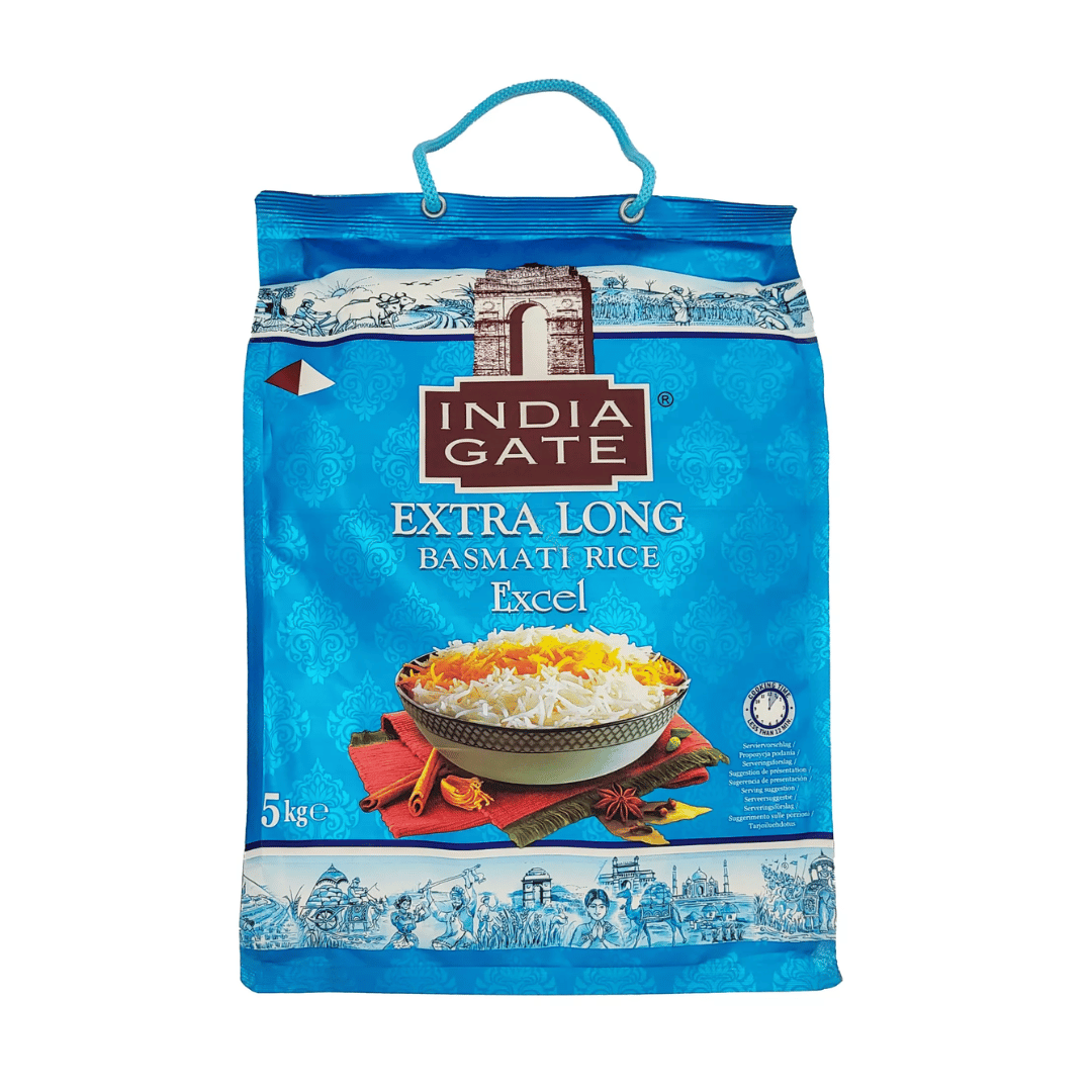 Рис басмати India Gate Excel экстра длинный 5 кг (8908014100247)
