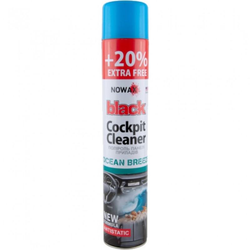 Полироль панели приборов NOWAX Black Cockpit Cleaner Океан 750 мл (NX00710)