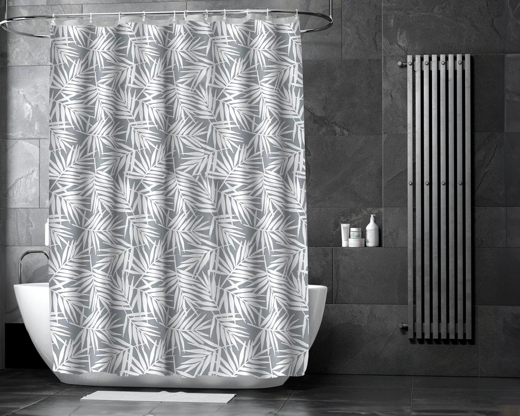 Штора для ванной комнаты Woko PALM PEVA с кольцами 12 шт. 180x180 см