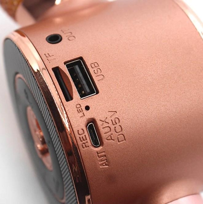 Микрофон для караоке Bluetooth WSTER WS-668 беспроводной Розовый (iz12449)