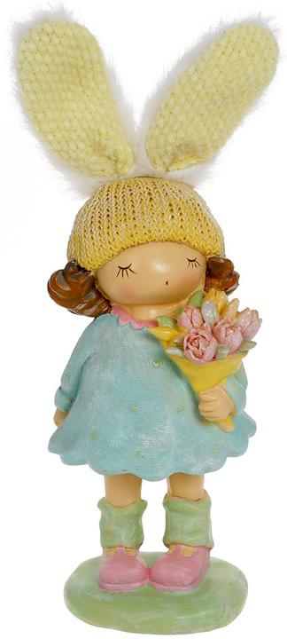 Декоративная статуэтка Девочка в шапке с ушками 8х7,5х23 см полистоун (BD-831-859)