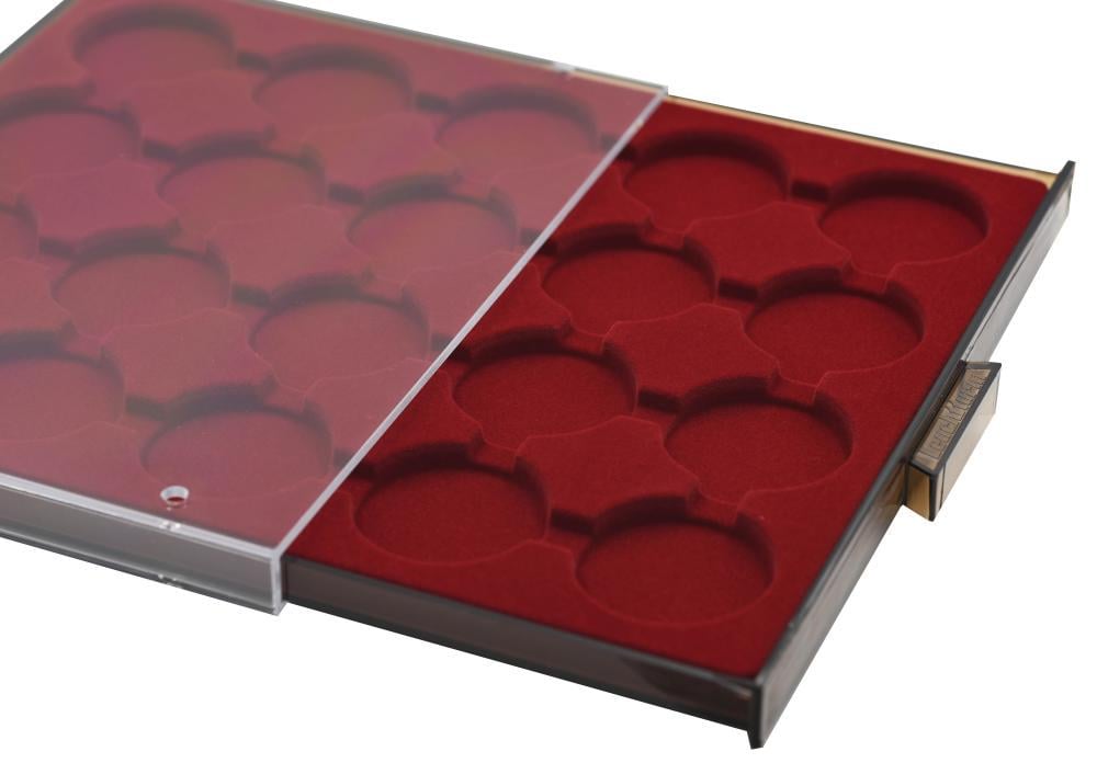 Бокс для монет Leuchtturm с круглыми ячейками до 33 мм для серебряных 5 гривен (А01655)