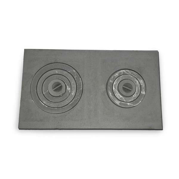 Плита чугунная двухконфорочная 710х410 мм утолщенная