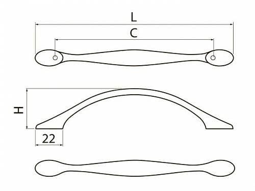 Ручка мебельная ZnAL CAMAIO 128мм Черный матовый (UZ-CAMAI-128-20M) - фото 2