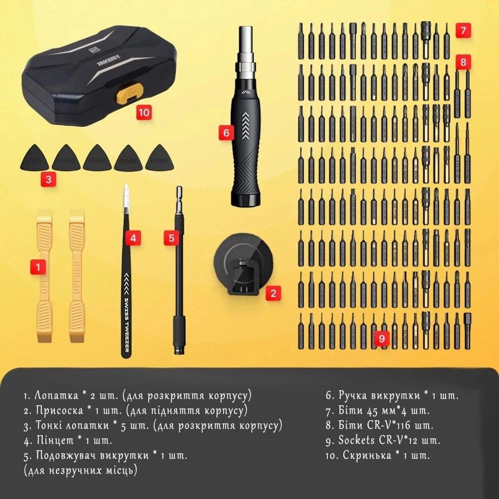 Набор отверток для ремонта техники Jakemy JM-8183 145в1 с магнитными битами в кейсе Black/Yellow (110297) - фото 6 Набор отверток для ремонта техники Jakemy JM-8183 145в1 с магнитными битами в кейсе Black/Yellow (110297) - фото 6