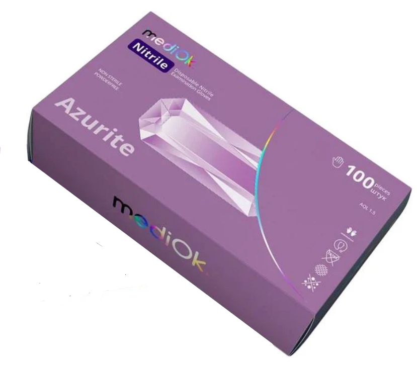 Перчатки нитриловые MediOk Azurite M 100 шт. Светло-фиолетовый (26862415)