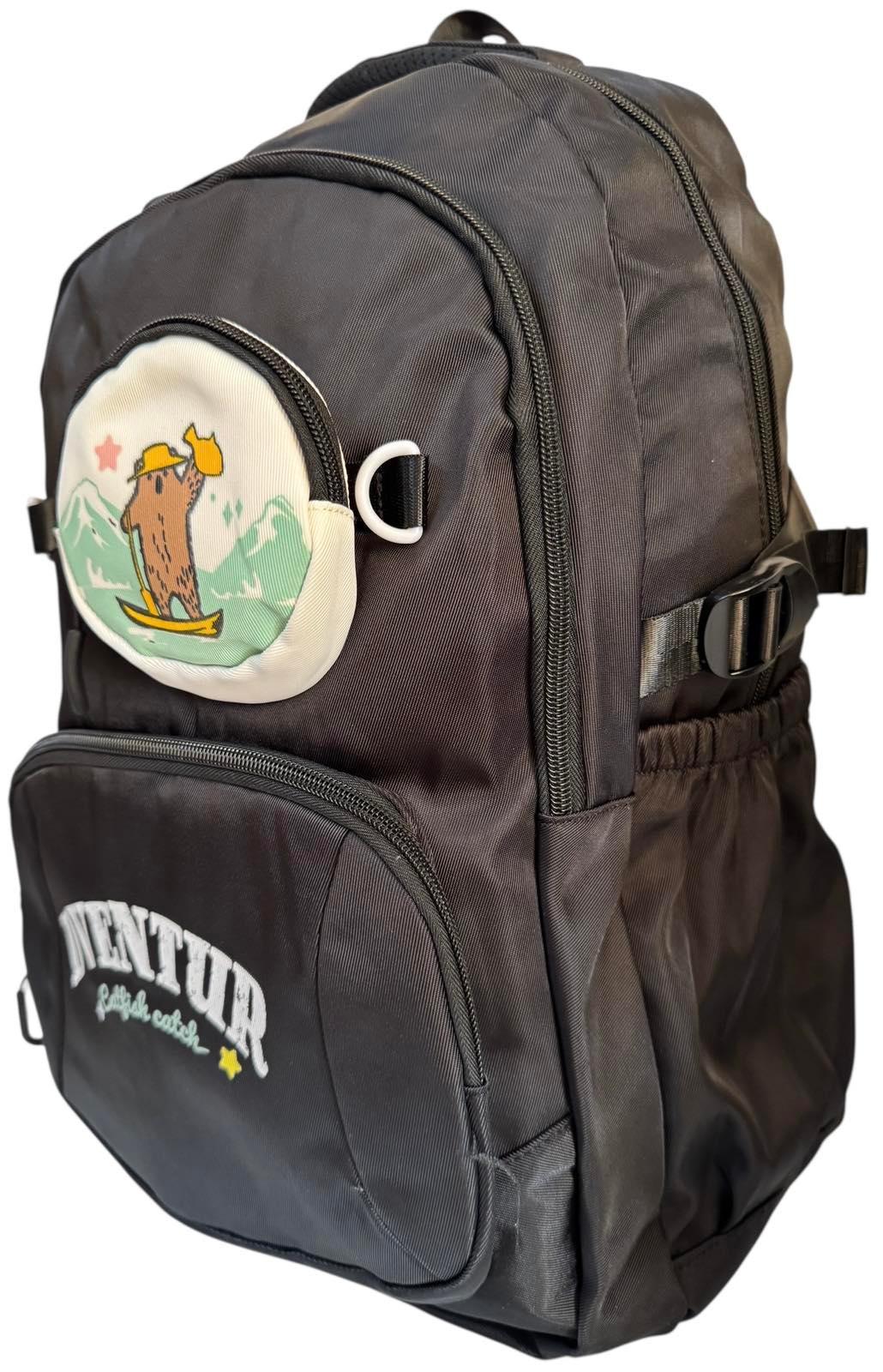 Рюкзак шкільний з трьома відділеннями Чорний (3231) - фото 1 Рюкзак шкільний з трьома відділеннями Чорний (3231) - фото 1