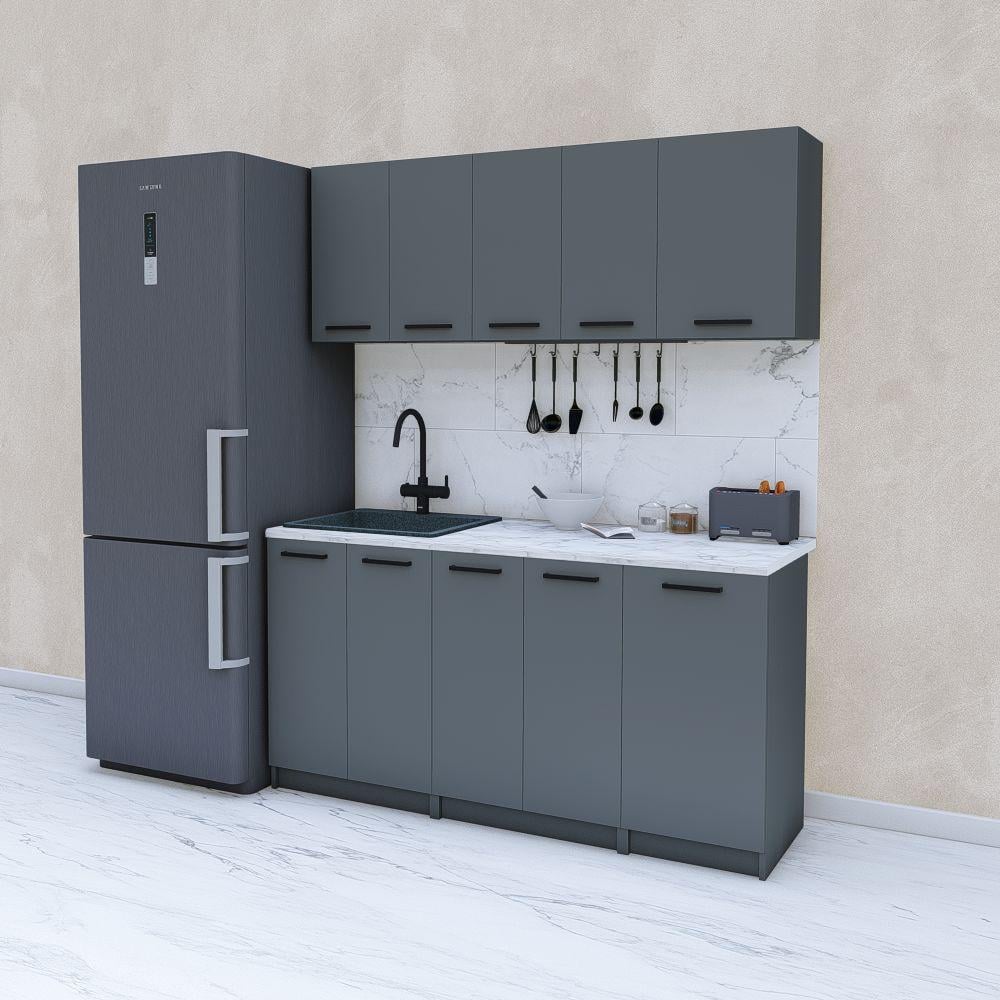 Кухня готова 1,6 м 160 см Графіт (МП43б)