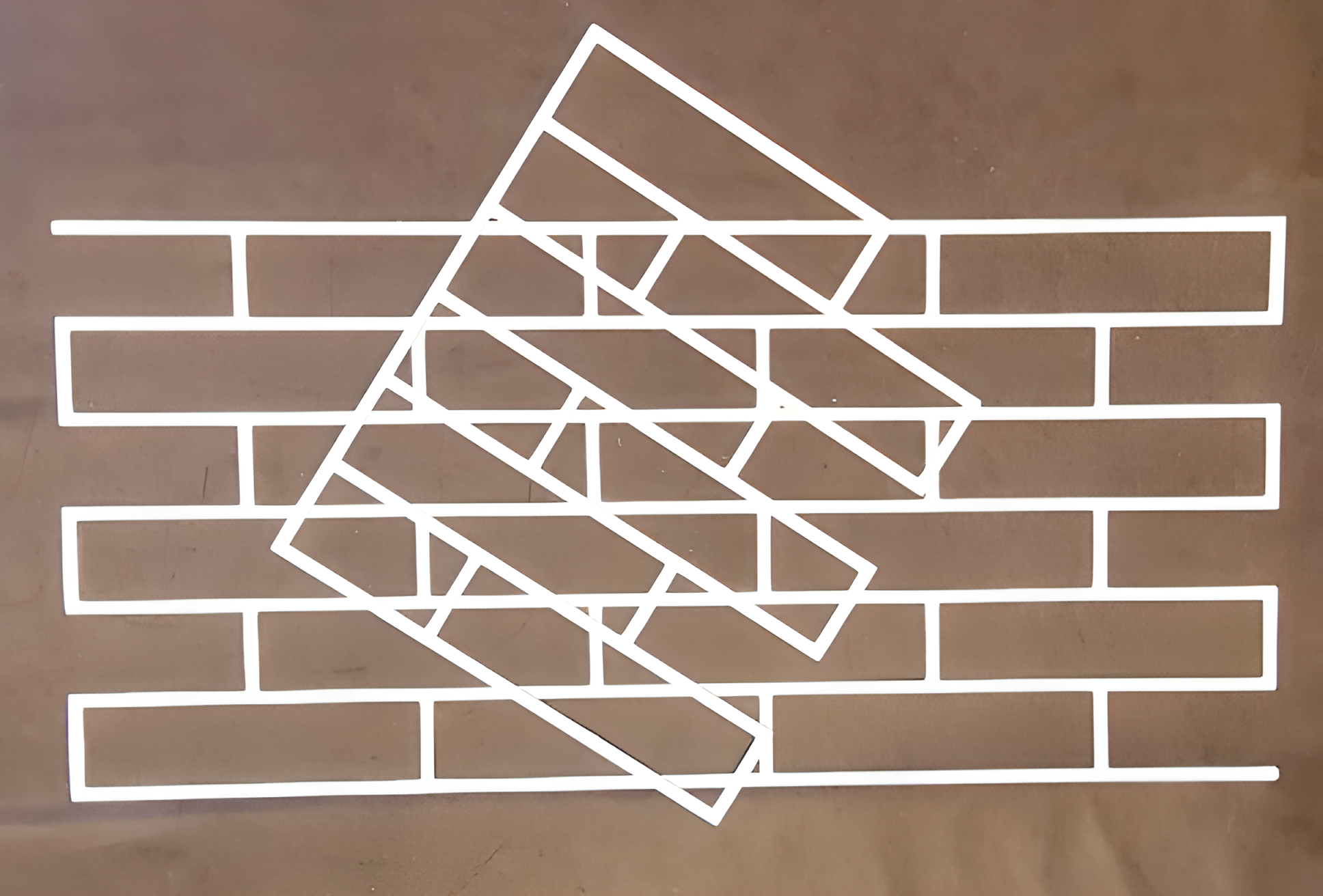 Комплект трафаретов для стен Dekorsten кирпич 250х60 мм (806)