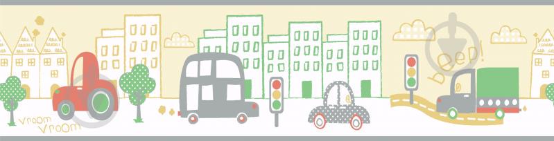 Бумажные детские обои (Бордюр) ICH Coconet 571-3 Разноцветные